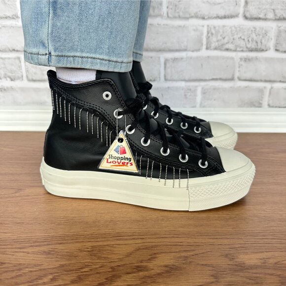⭐Converse Chuck Taylor All Star Platform Western Chain Sz 8 Womens Shoes A15473C - Picture 7 of 13